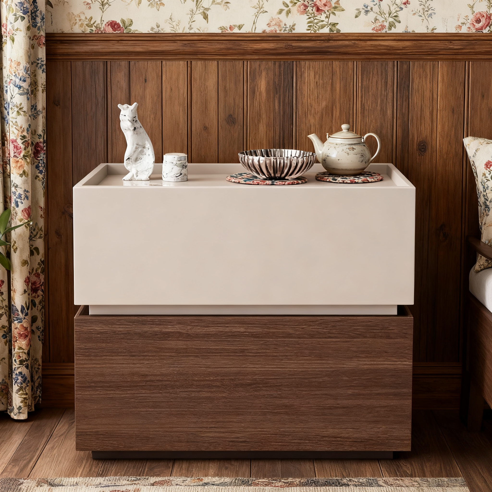 Solid Wood Bedside Table