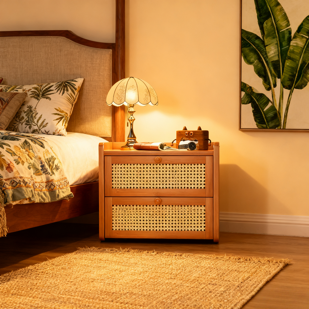 Multi-Layer Bedside Cabinet – Modern Minimalist Storage & Display Shelf