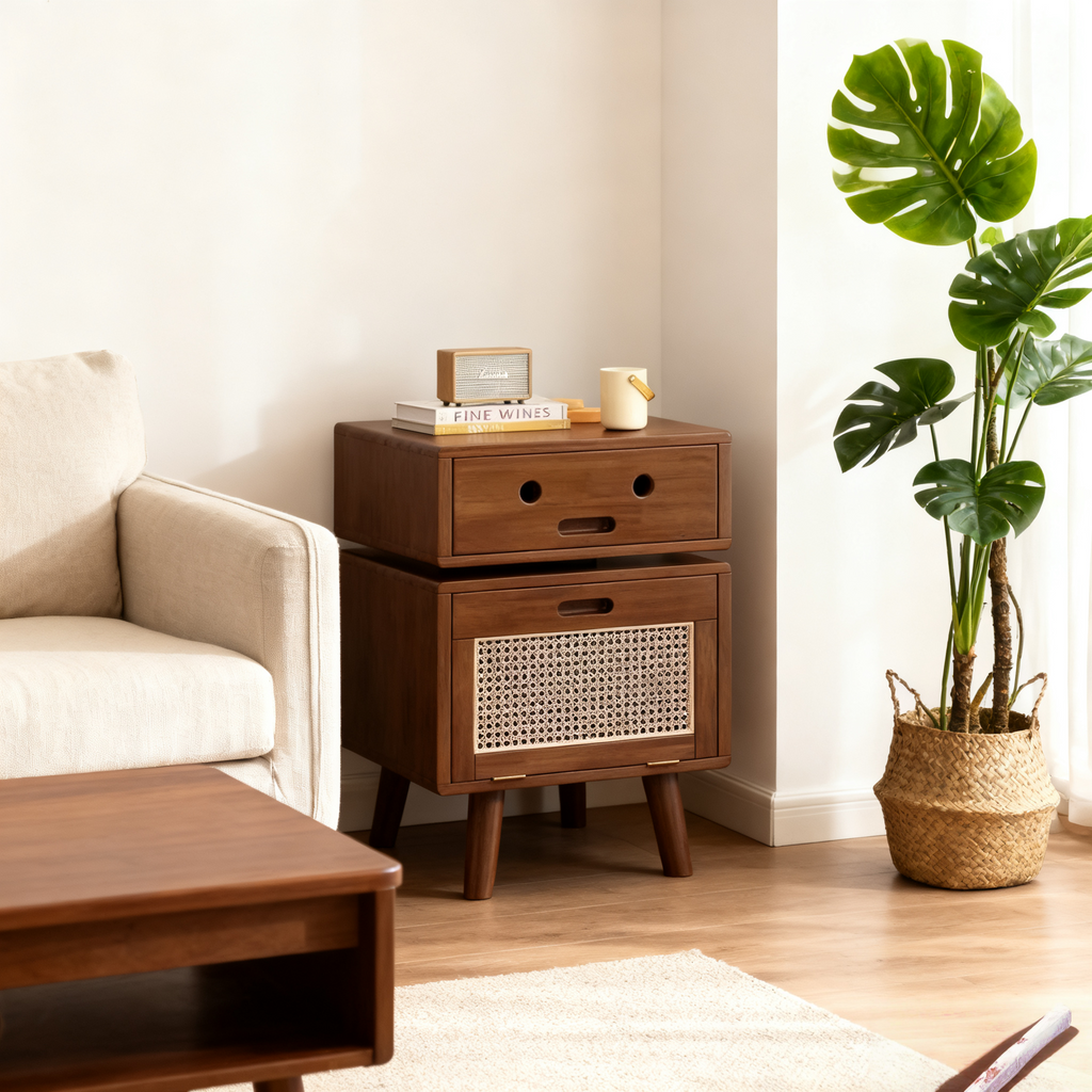 Solid Wood Robot Nightstand