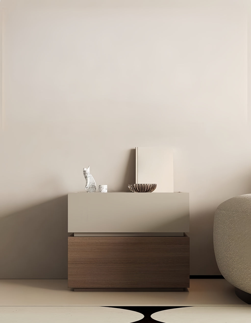 Walnut Solid Wood Nightstand