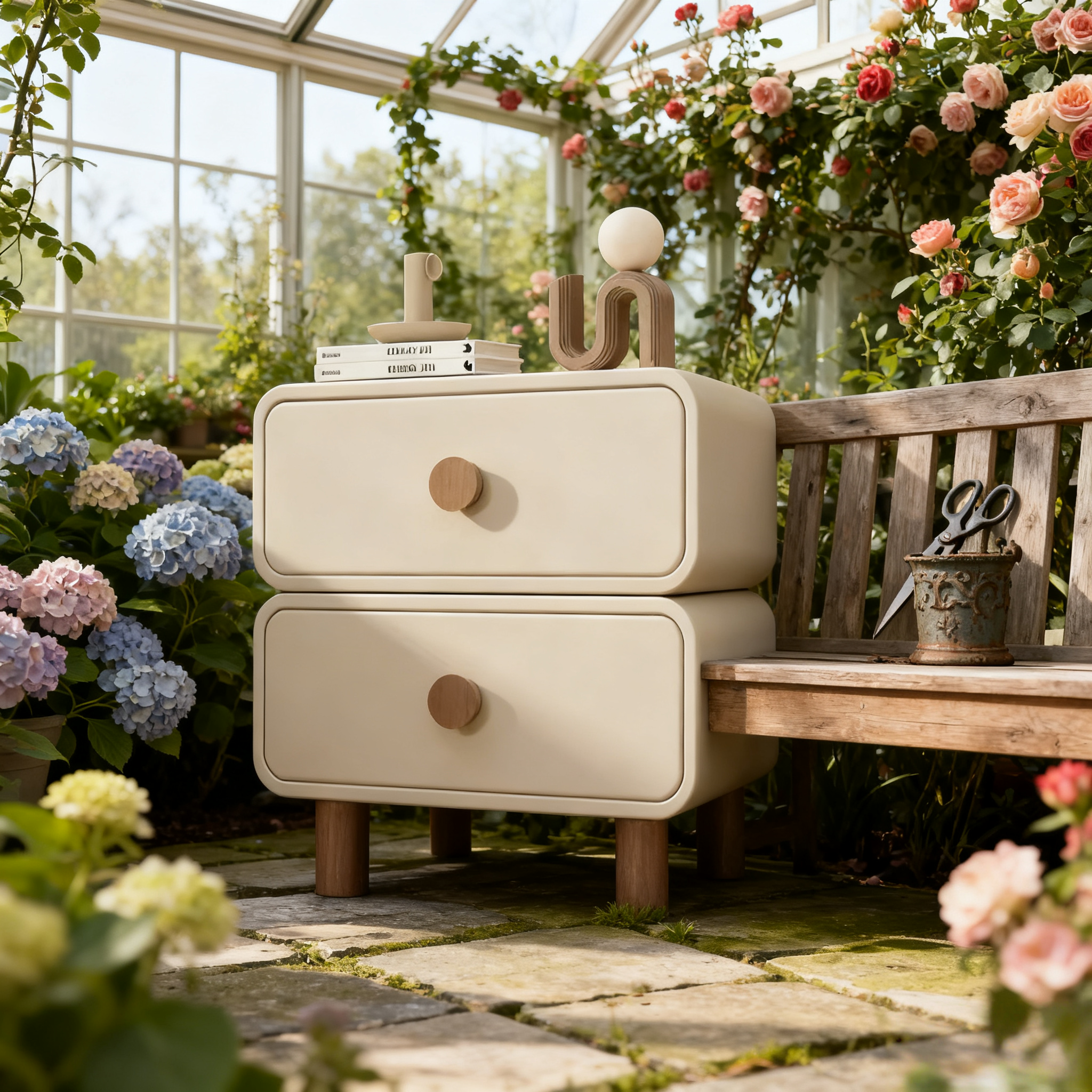 Modern Minimalist Solid Wood Nightstand