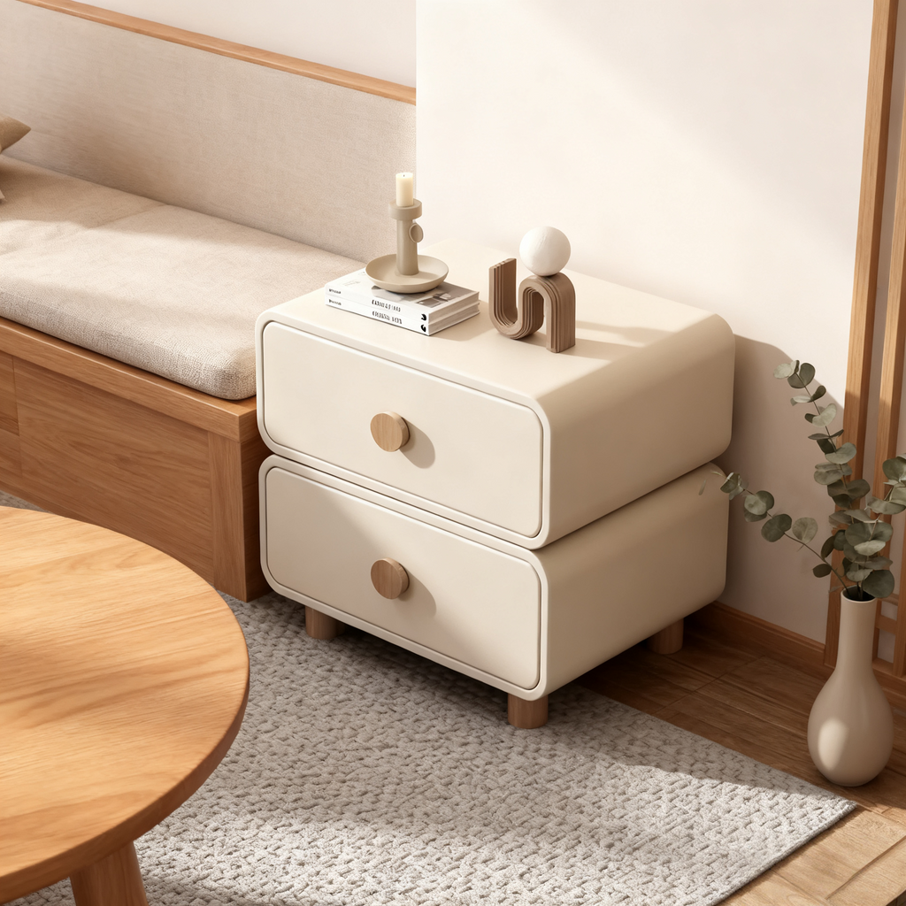 Modern Minimalist Solid Wood Nightstand