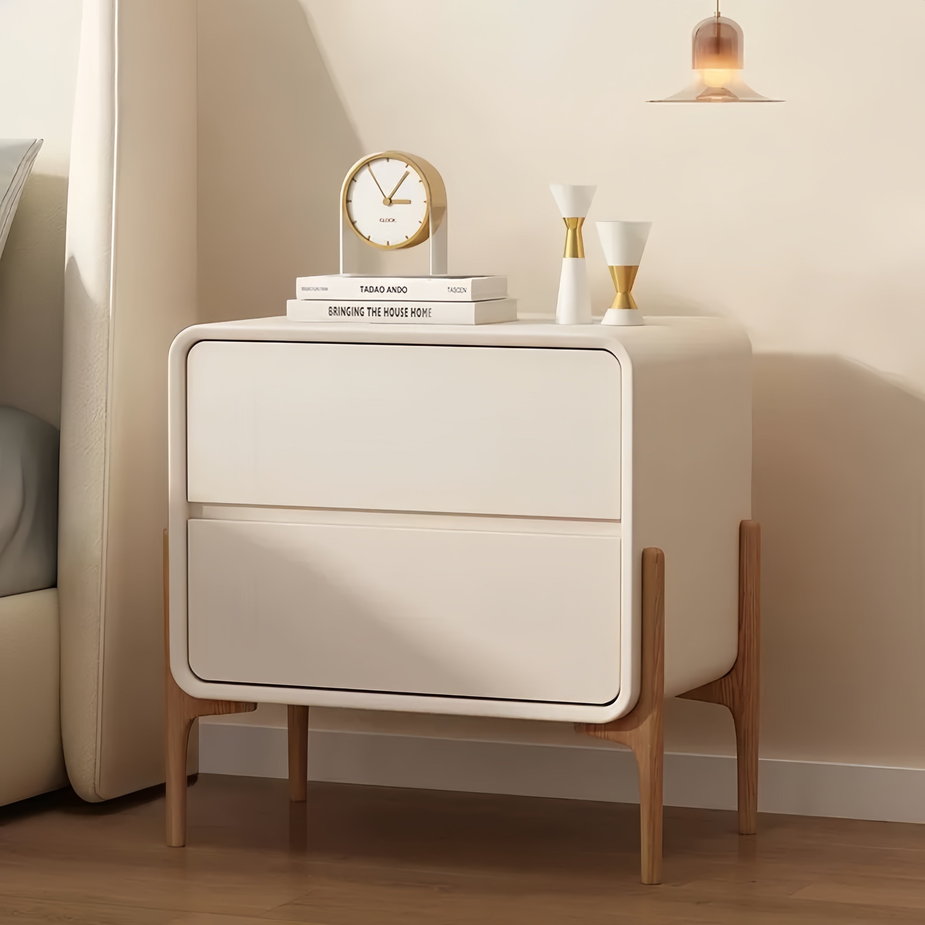 Modern Minimalist Solid Wood Nightstand