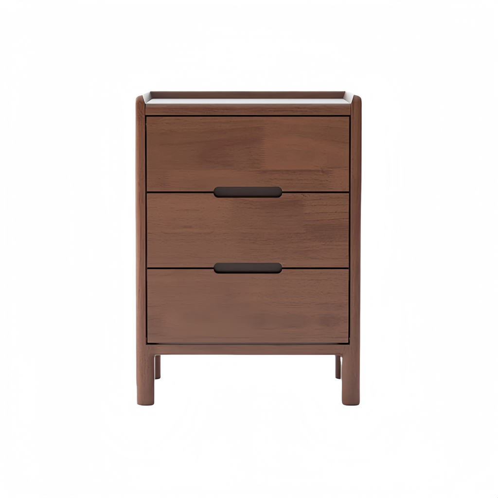 Solid Wood Nightstand – Oak Bedside Storage Cabinet