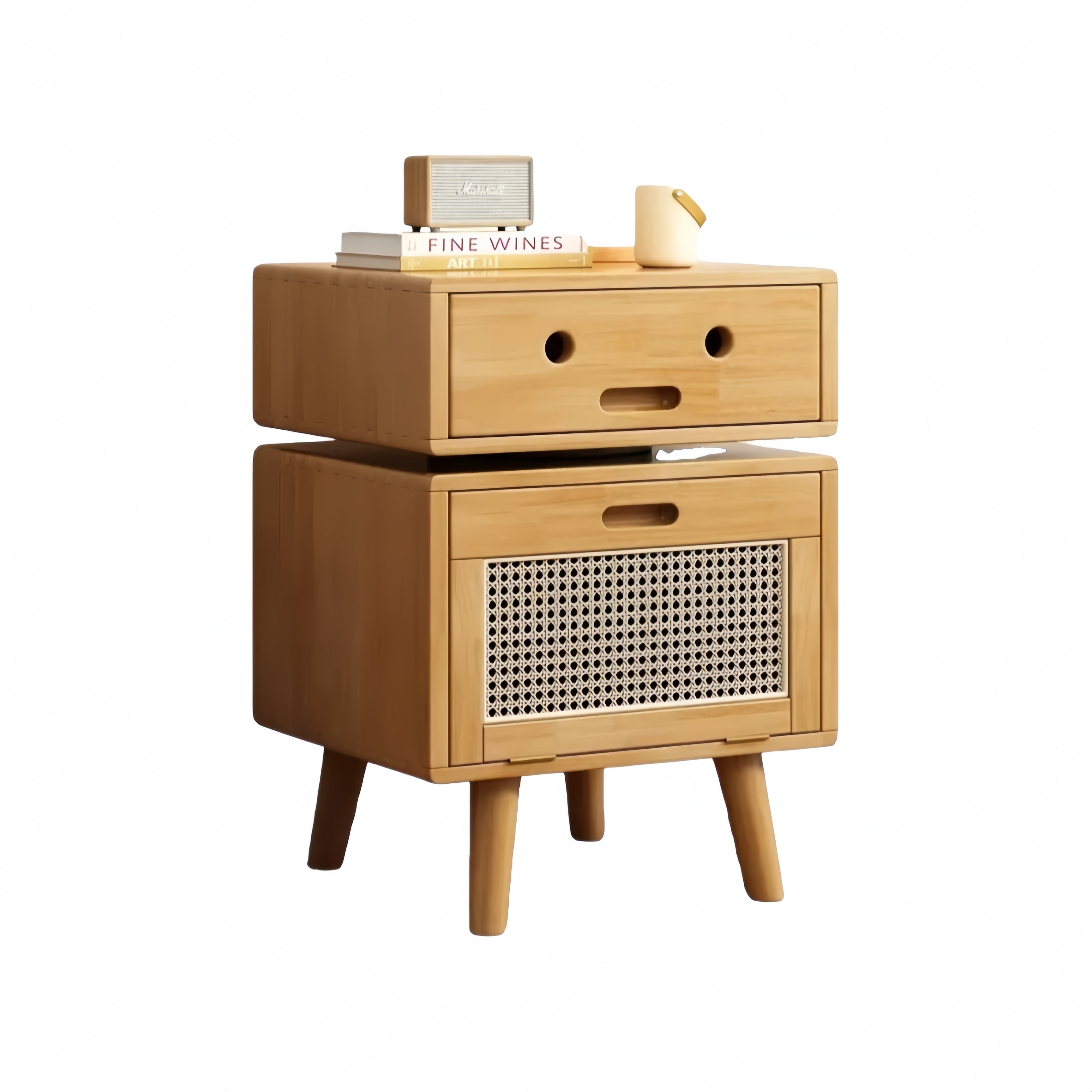 Solid Wood Robot Nightstand