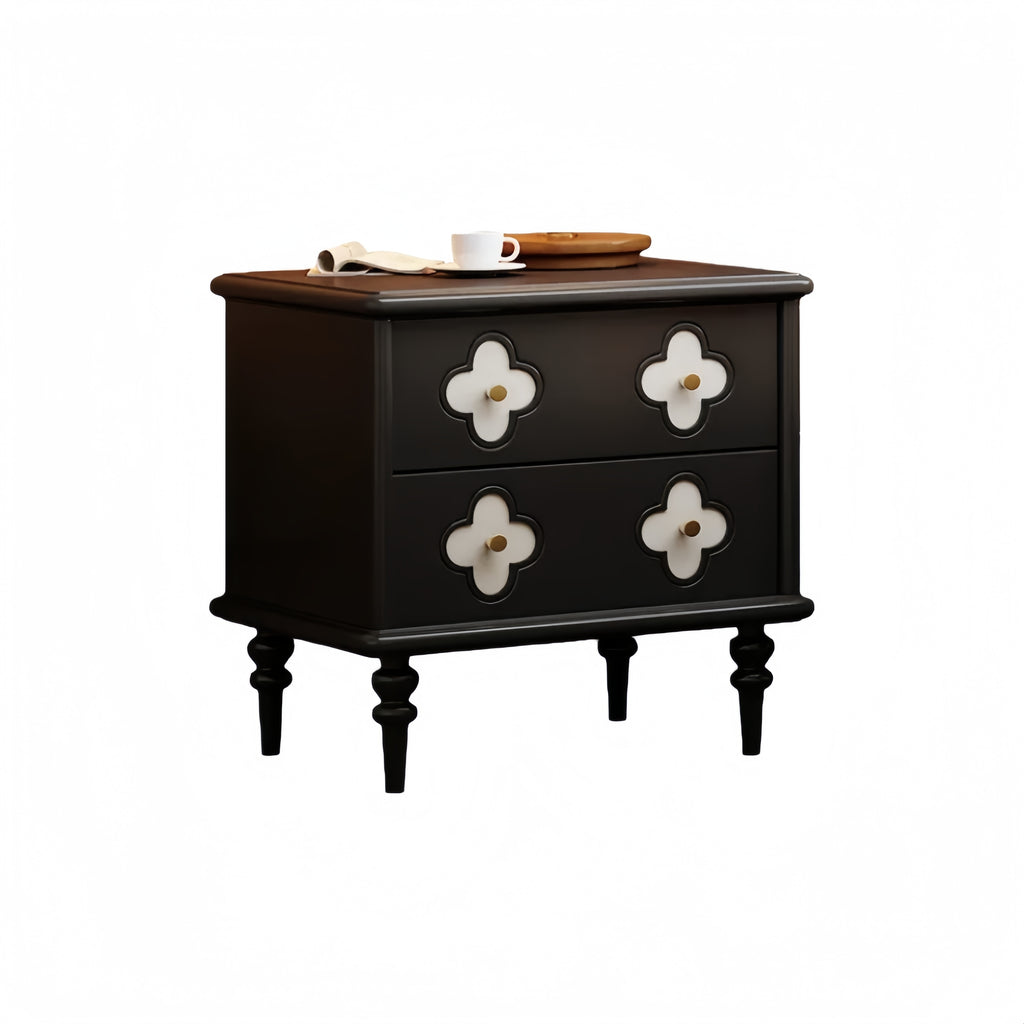 French Vintage Solid Wood Nightstand