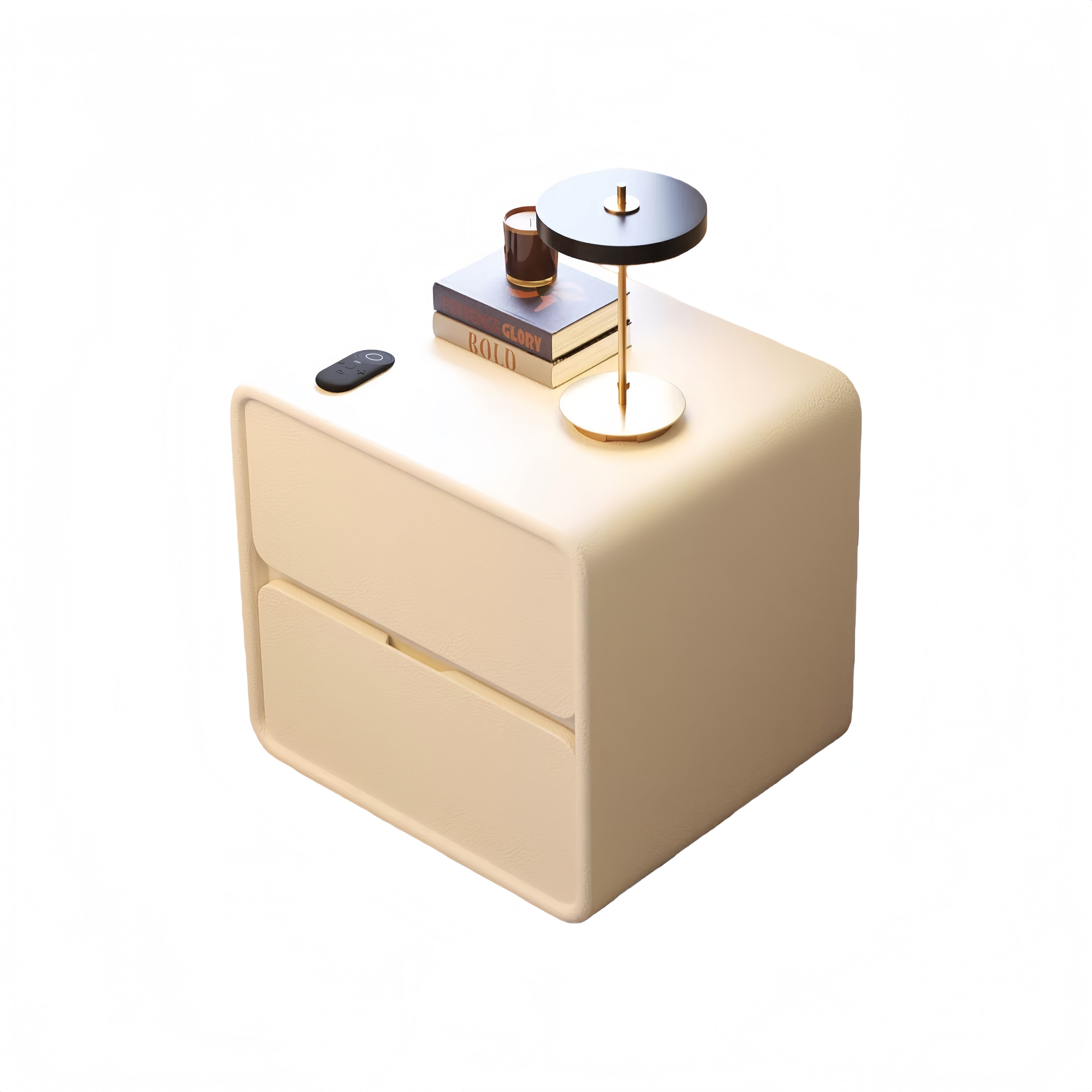 Solid Wood Nightstand – Modern Minimalist Bedside Storage Cabinet